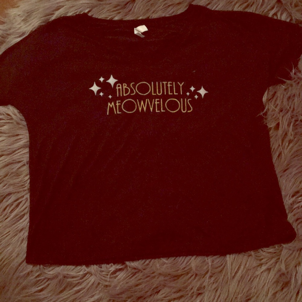 🌟 cute over sized “absolutely meowvelous” tee